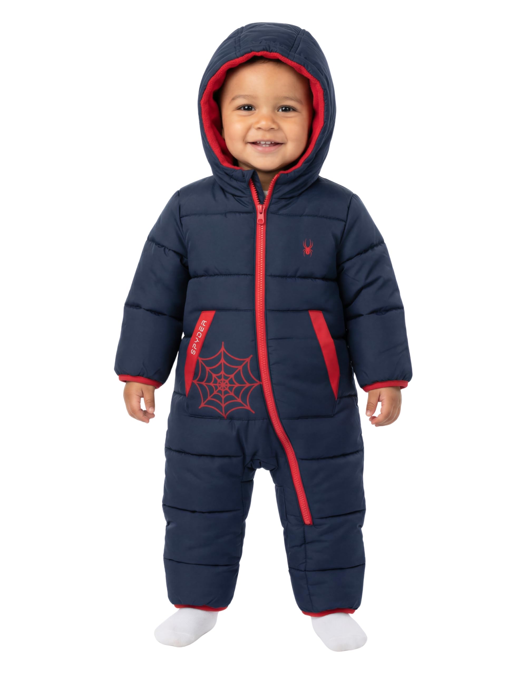 Spyder Baby Snow Suit - Fleece Lined Zip Snow Pram, Baby Snowsuit for Infants for Winter for Boys and Girls, Sizes 0-24M