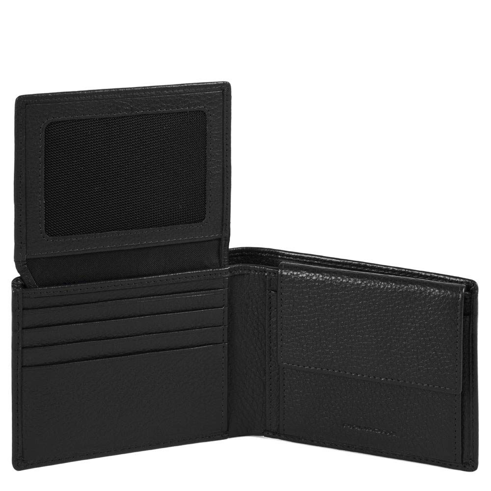 Piquadro Modus Portafoglio da uomo compatto con porta documenti in pelle a due scomparti e schermatura RFID