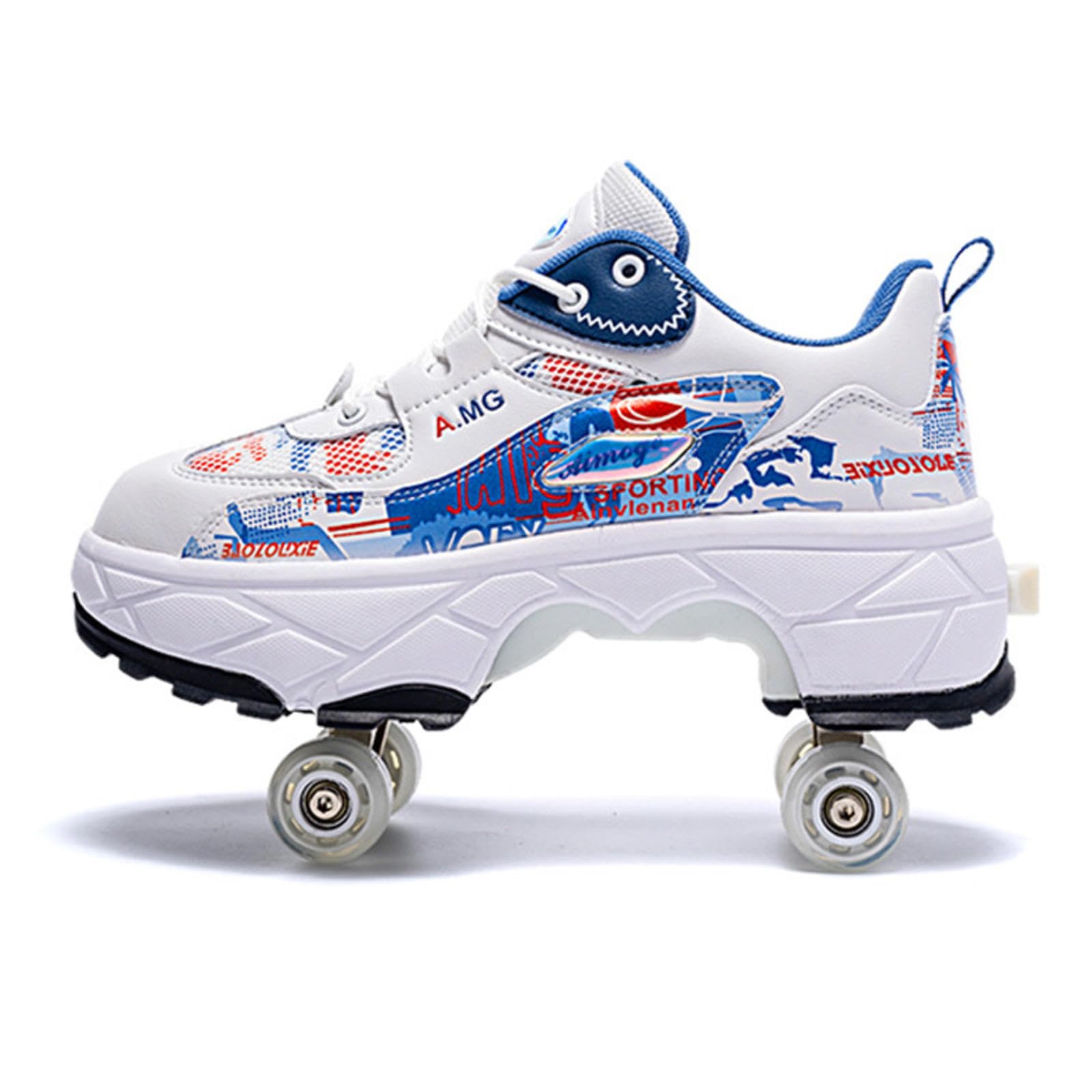 Pattini A Rotelle Scarpe da Skate per Donna Uomo Ragazzi Scarpe con Rotelle per Bambini Ginnastica Ragazza Rollerblade,Unisex Outdoor Running Shoes,38