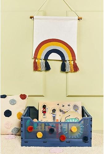 Miniatura 6 de OnDisplay Caja de almacenamiento plegable apilable para escritoriobellezaarmario (rosa rubor, 3, grande)