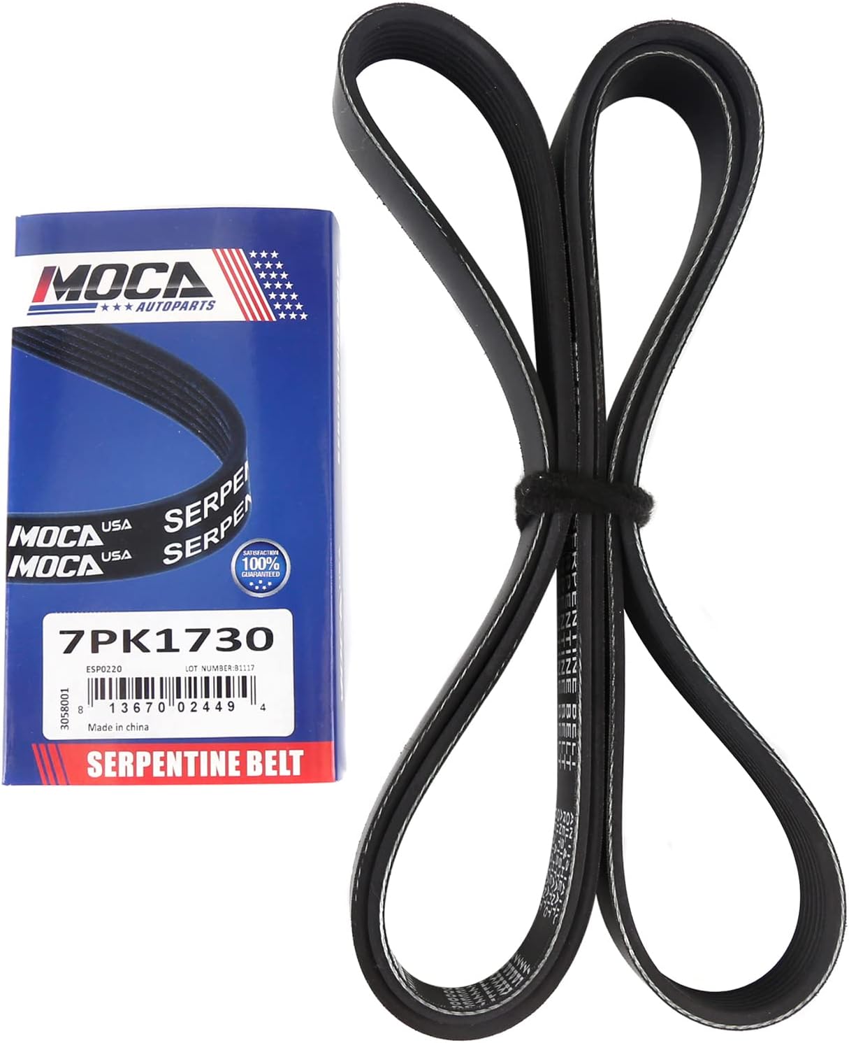WINBEST EPDM Serpentine Belt 7PK1730 Compatible with 2002-2006 for Acura RSX 2.0L, 2002-2006 for Honda CR-V 2.4L