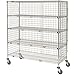 Nexel XS548EP Exchange and Linen Transport Truck, Standard Duty, 5 Wire Shelves, Three Sided Enclosed, 24" Width x 48" Length x 69" Height, 1200 lb Capacity, Chrome Plated Finish, Chrome