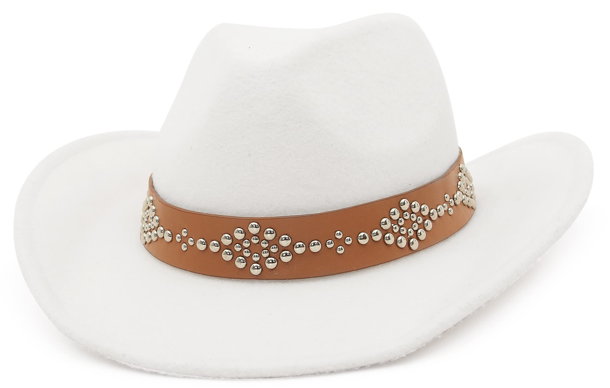 GEMVIE Sombrero de Vaquero de ala Ancha Vintage Estilo Australiano Western Sombrero Vaquero Hombre Sombrero Cowboy para Hombres y Mujeres