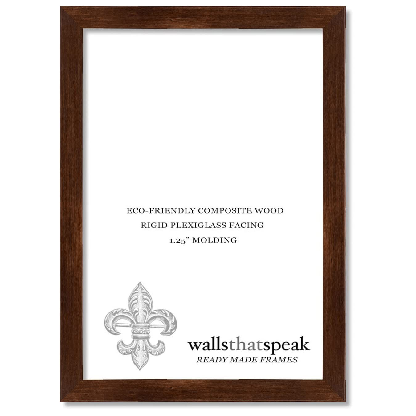 wallsthatspeak 30x40 Mocha Walnut Picture Frame for Puzzles Posters Photos or Artwork