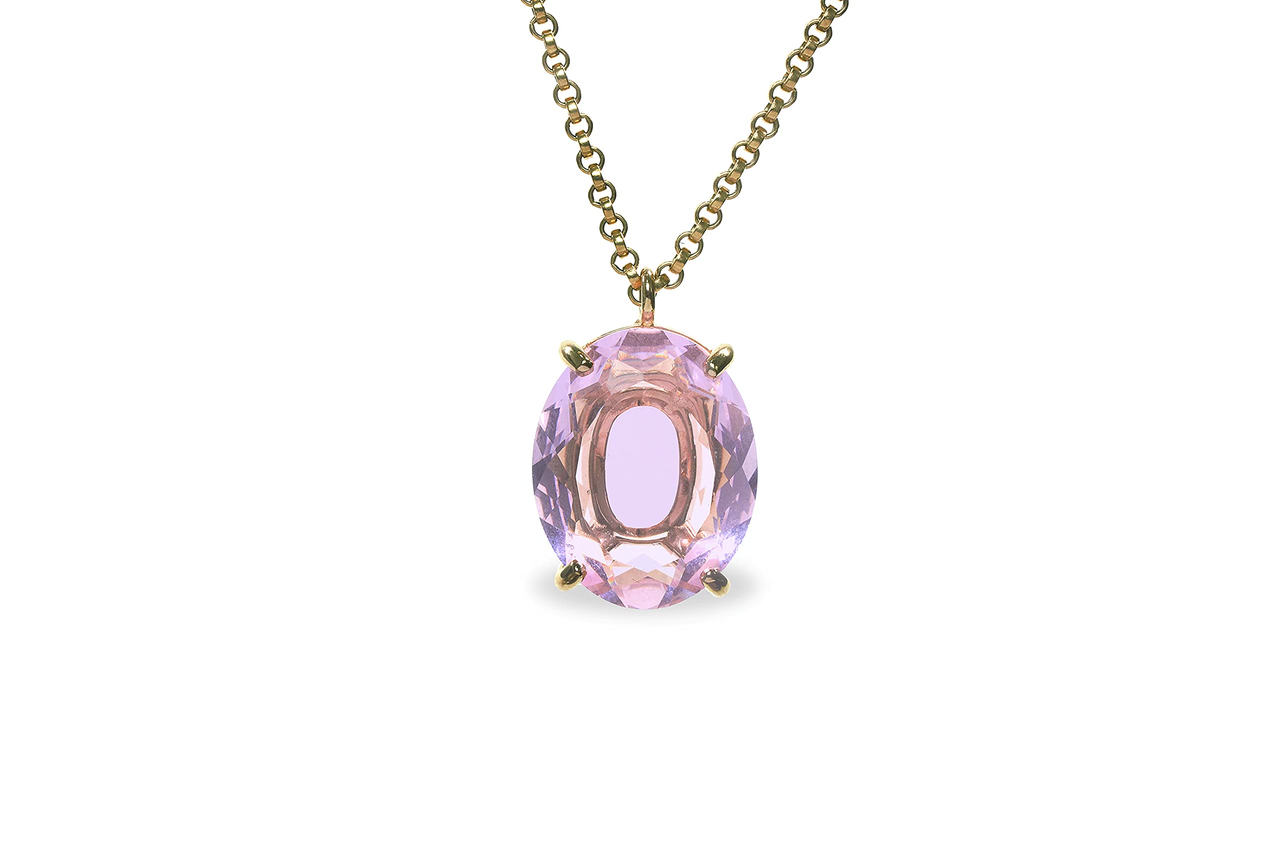 Encantador Collar de Cuarzo Rosa - Elegante Collar de Joyas para Mujeres - Collar de Colgante de Oro en capas - Piedras Preciosas, Collar de Cristal, Collar para Todos los Días - Personalizable
