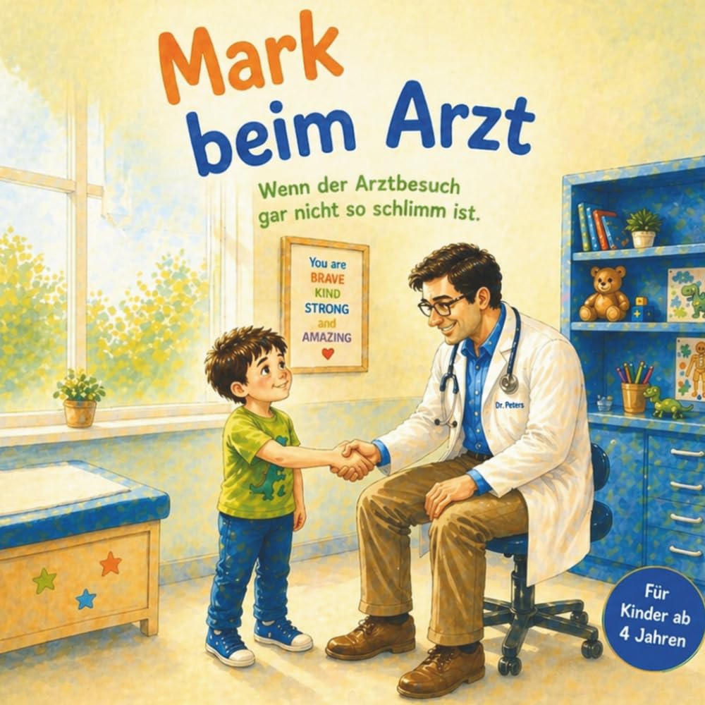Mark beim Arzt: Ein Kinderbuch über den ersten Arztbesuch — Mut, Stethoskop und ein Pflaster mit Raketen | Bilderbuch für Kinder ab 4 Jahren | Arztbesuch ohne Angst