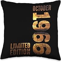 Vista 4 de Month October 1966 Retro Sunset 1966 Vintage 1966 Since 1966 Throw Pillow