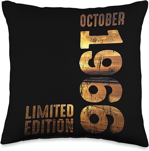 Miniatura 4 de Month October 1966 Retro Sunset 1966 Vintage 1966 Since 1966 Throw Pillow
