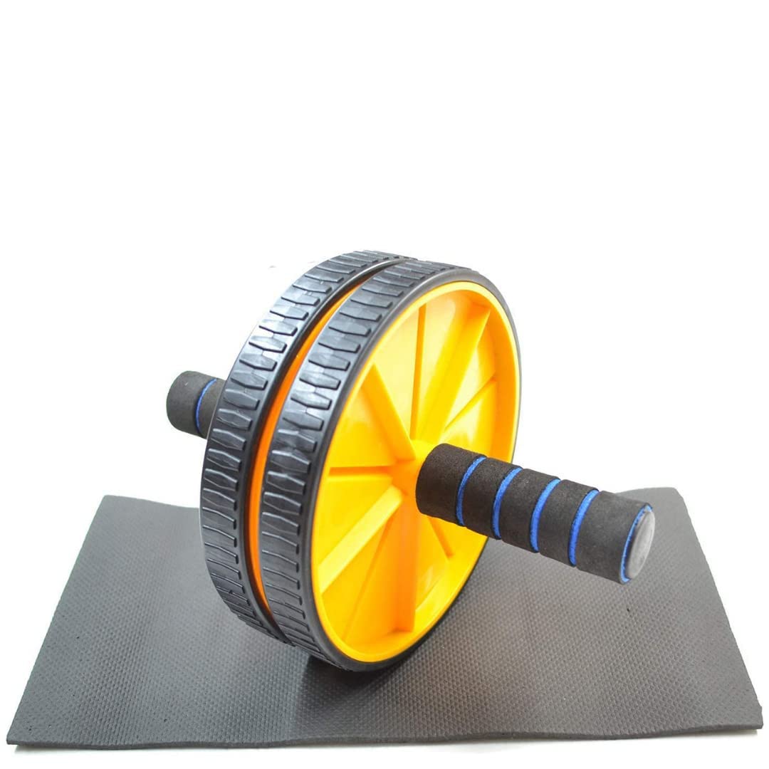 SPOKOFIT Double Wheel AB Roller with Knee Mat for Abs Abdominal Core Workout Back Exercise Strength Training Home Gym (B0BM89LZSR) Amazon Price History, Amazon Price Tracker