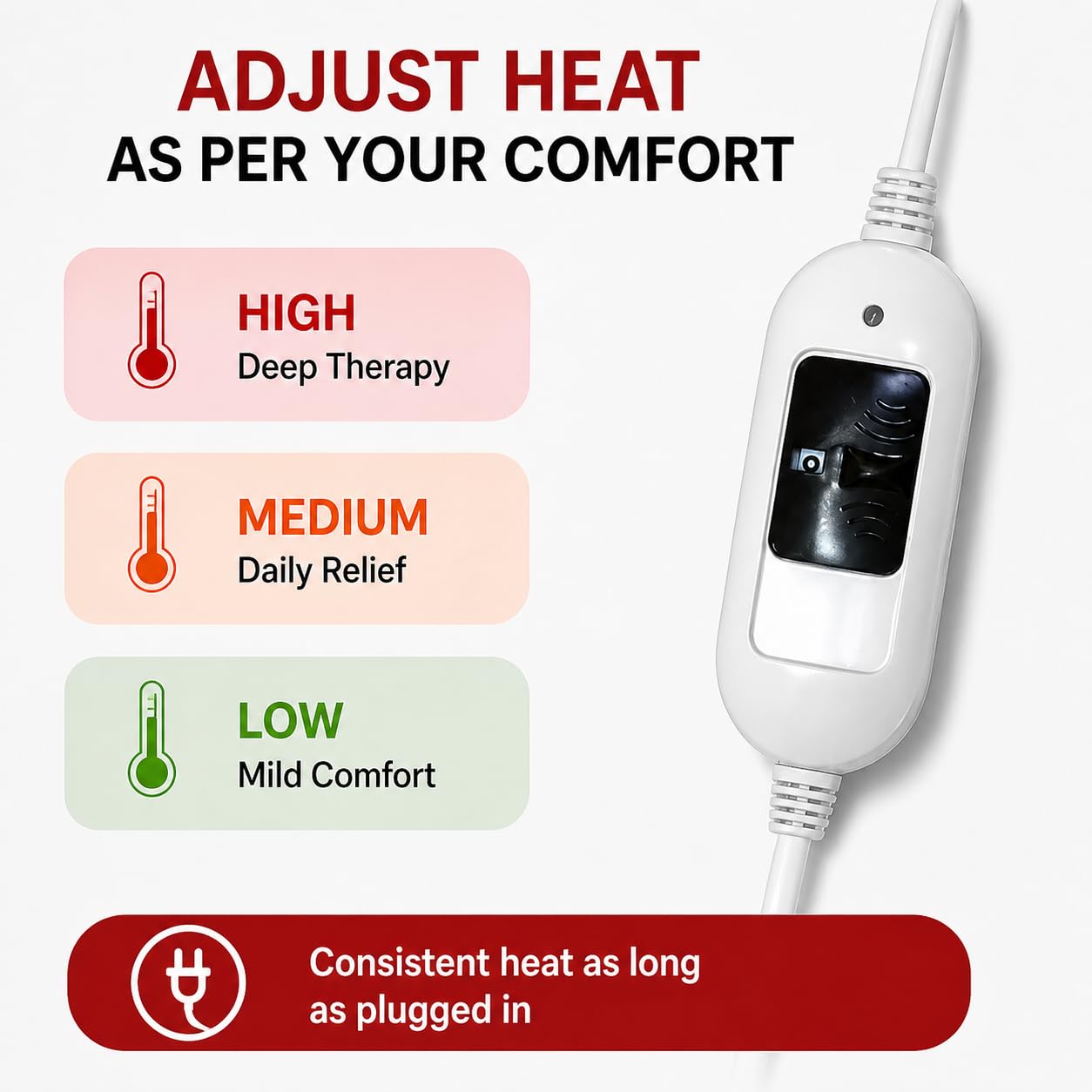 Meditive Orthopedic Electric Heating Pad for Pain Relief – Ultra Soft Material with Fast Heating Technology Heating belt for Back 2
