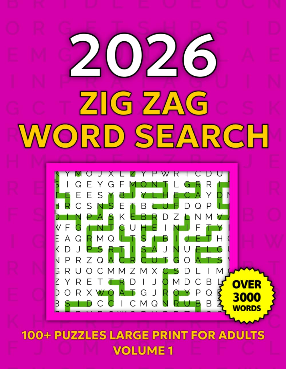 Zig Zag Maze Word Search: 100+ PUZZLES LARGE PRINT FOR ADULTS – Volume 1