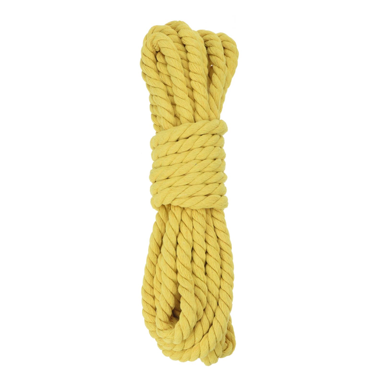Cuerda de algodón amarillo decorativa para diseñar vistosos colgadores de plantas artesanales