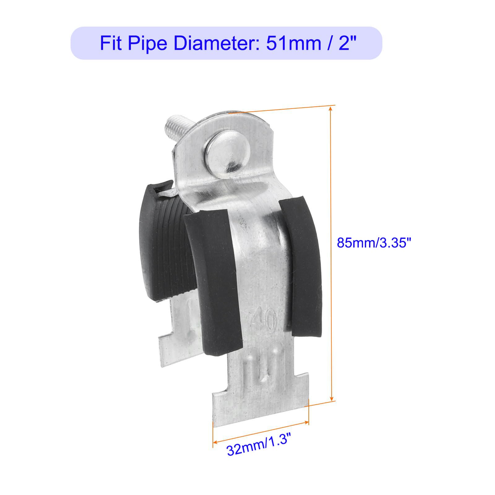 Morsetto in gomma nera per canotti diametro esterno 50mm per canotti diametro 40mm - Fornitura Idraulica