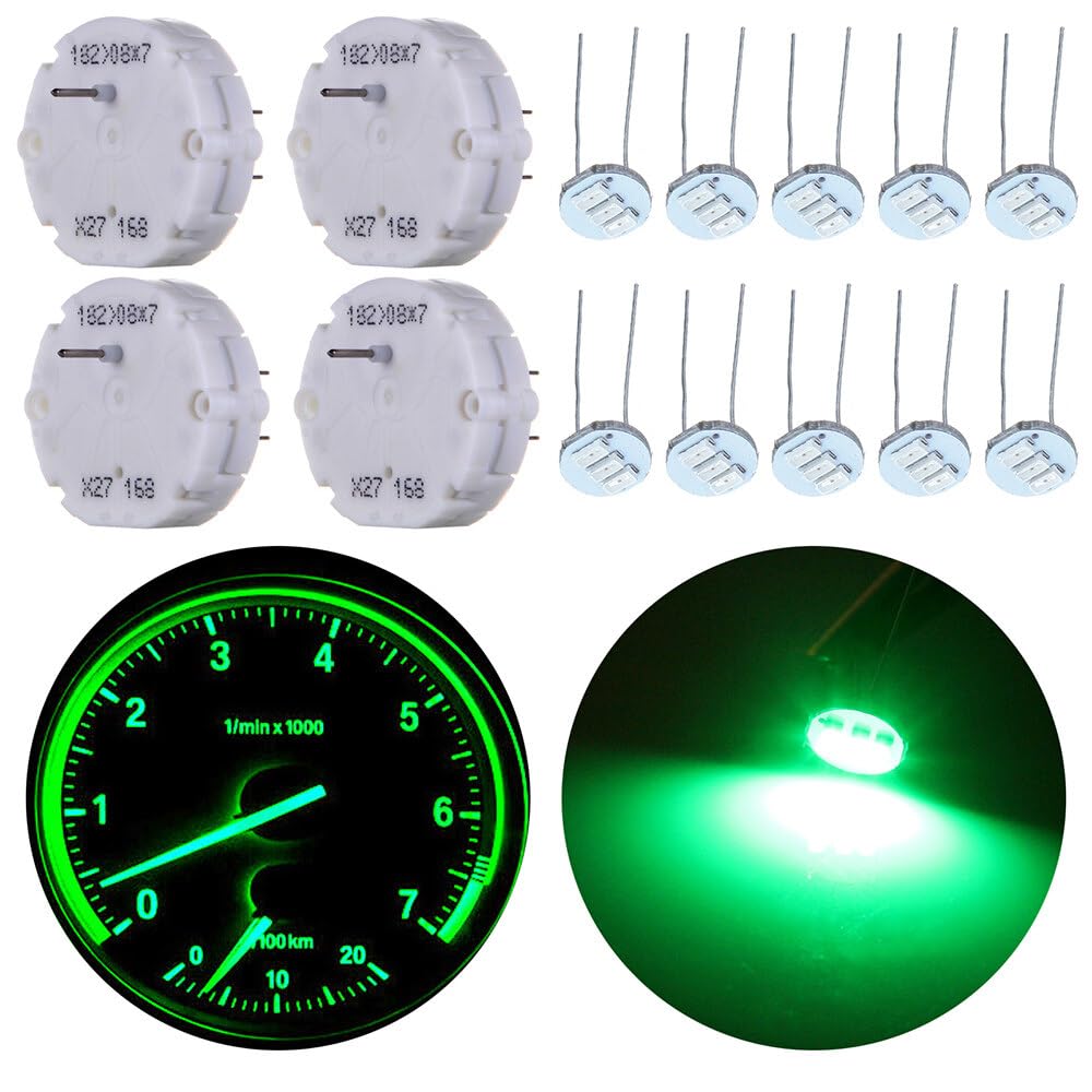 OCPTY 4 Pcs X27.168 Instrument Cluster Gauge Stepper Motor Kit with 10 Pcs 4.7mm For Mini Light Bulbs - Fit for GM For Toyota For Honda For Ford For Chrysler For Chevy Silverados Tahoes Yukons