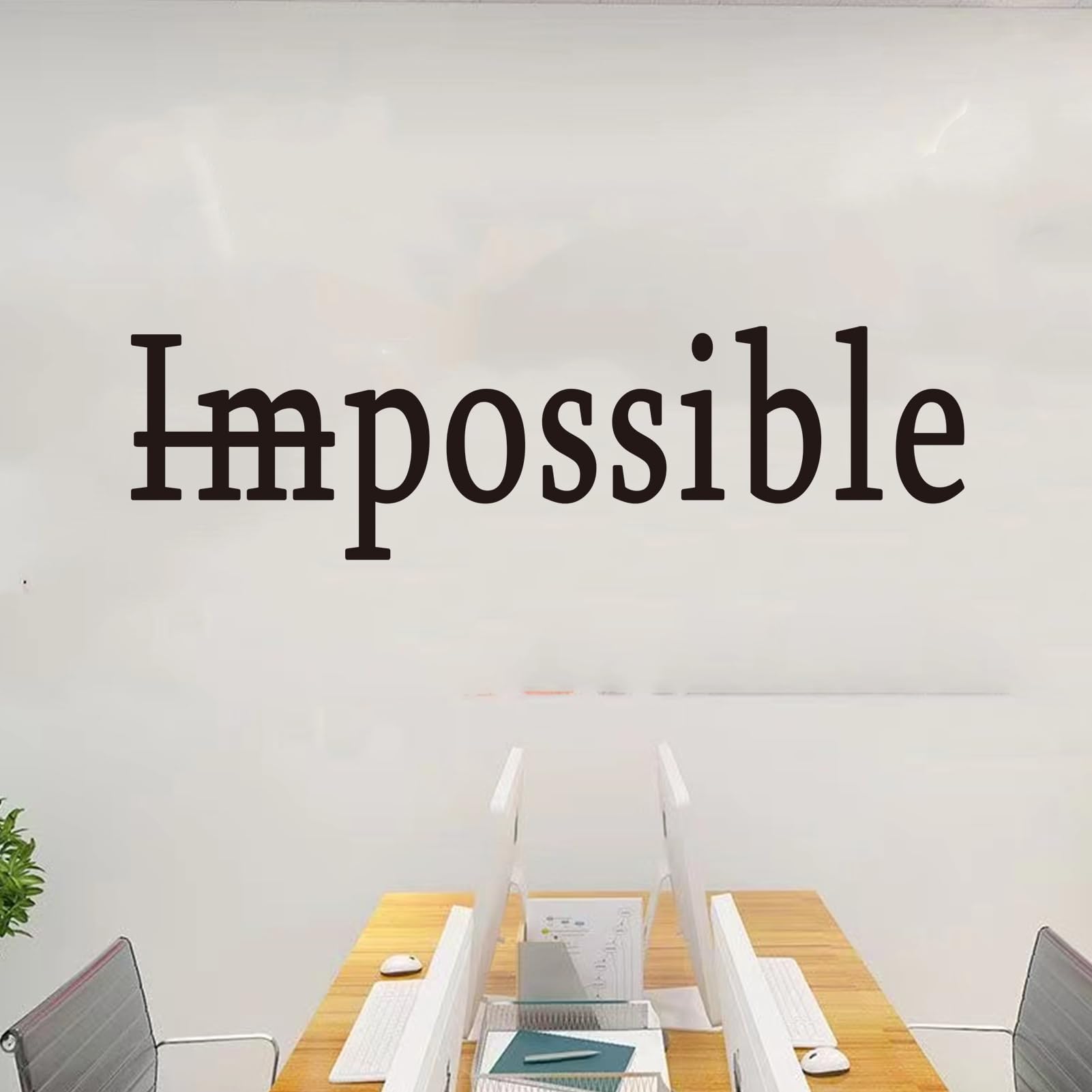 Inspirational Quotes Wall Stickers for Office: Gym Motivational Positive Vinyl Art Wall Stickers for Classroom School Home Wall Decor