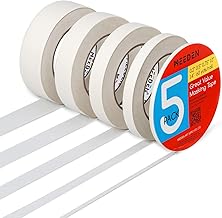MEEDEN 5 packs artist tape, 55 meters, acid free, very suitable for painting, canvas, paper, watercolor, oil painting, acrylic acid