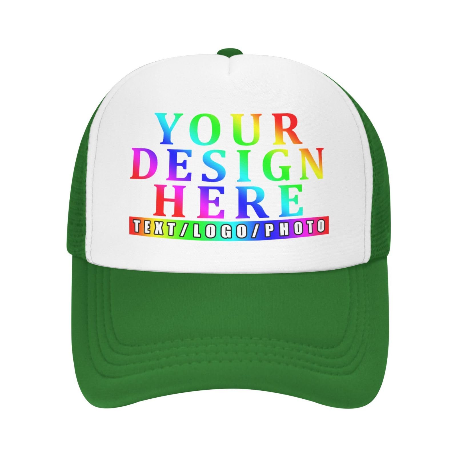 DQHXTK Custom Hat Logo, Personalized Baseball Cap, Customized Kids Sun Hats,Mens Summer Trucker Cap, Outdoor Sport Ponytail Cap, Personalised hat, DAD/Mom Gifts