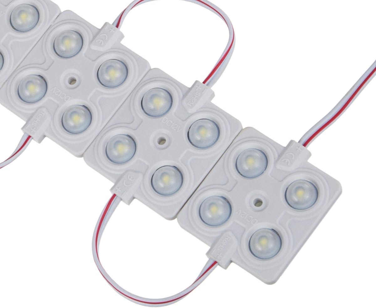 100 pcs LED Module 4 LED 160 Deg White 2.0W Waterproof Back Light led Sign modules for Letter Signs