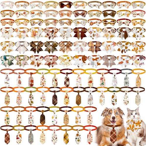 100 Corbatas para Perro Huhumy Set Otoño Mediano Grande