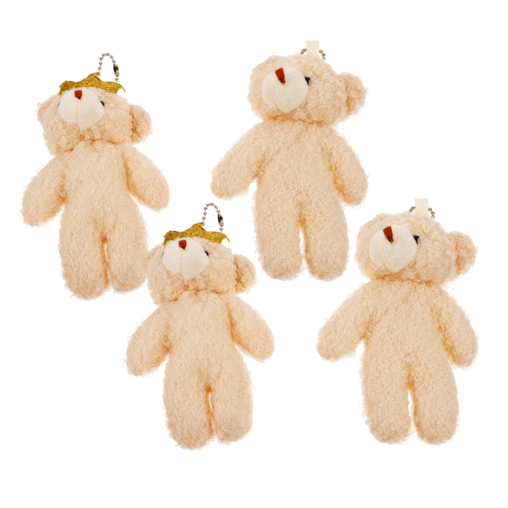 PRETYZOOM Cute Bear Keychain Plush Animal Keyring Stuffed Bear Keychain for School Lightweight and Compact