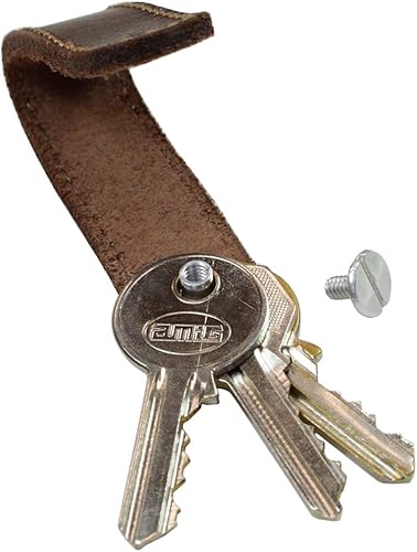 Miniatura 3 de Hide & Drink, Llavero minimalista hecho a mano de cuero de grano completo