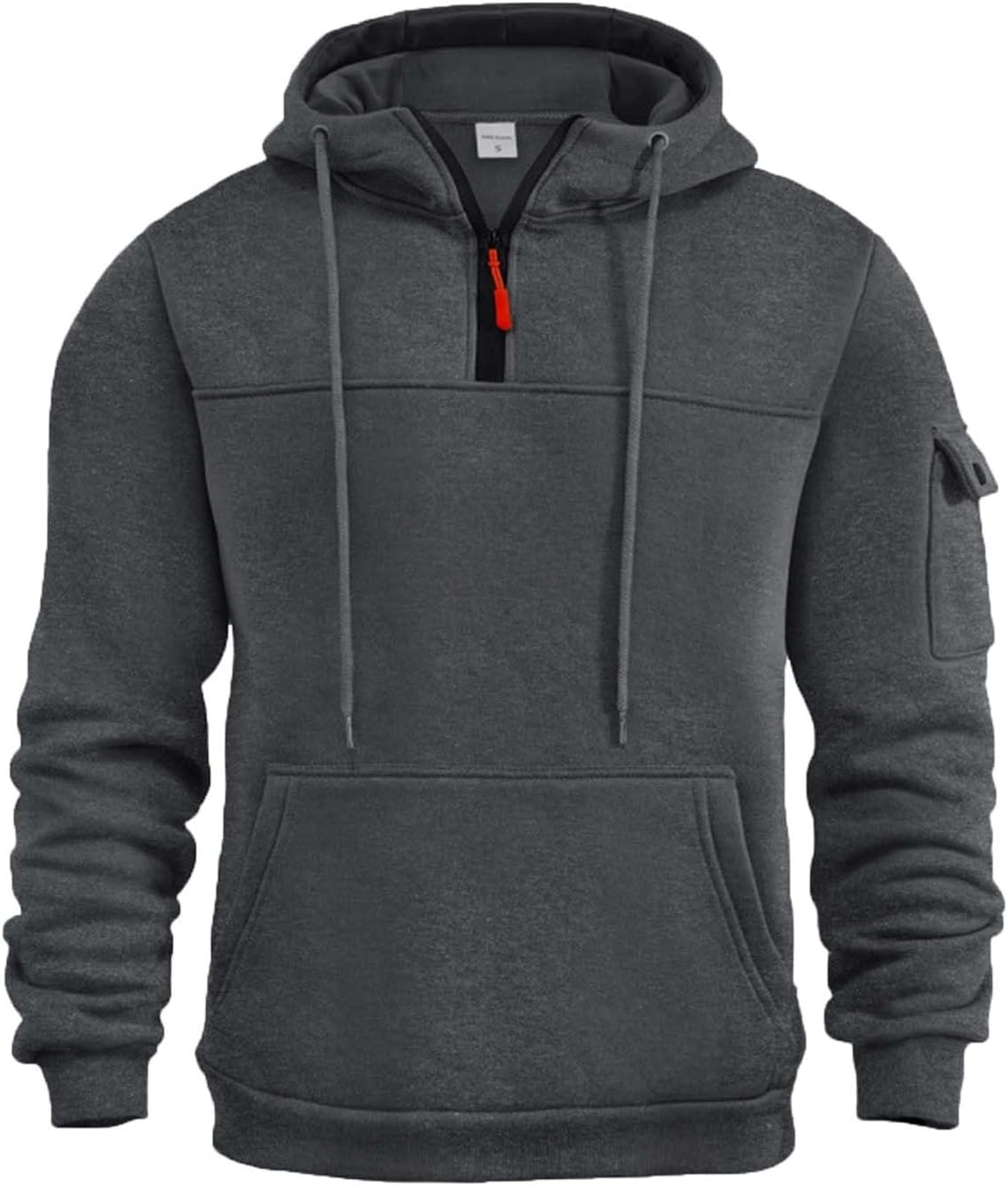 Felpa Con Cappuccio Uomo - Felpa Lavoro Con Zip E Tasche, Morbida E Calda