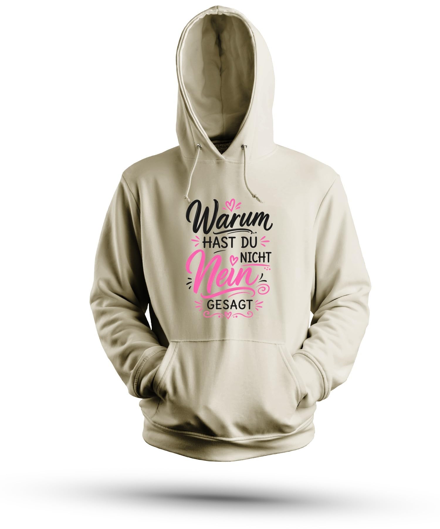 Dlaczego nie masz Statement Hoodie bluza z kapturem | Sarkazm impreza hit Mallorcaparty Ballermann Après Ski Damski JGA wieczór kawalerski śmieszne serduszka karnawał