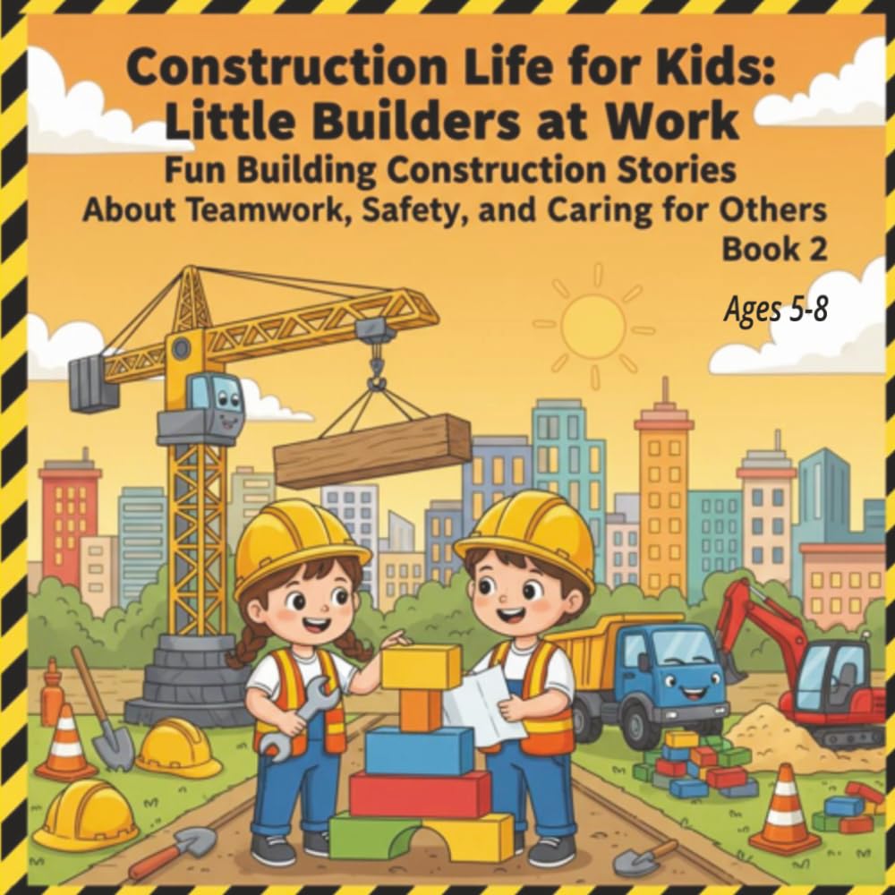 Construction Life for Kids: Little Builders at Work Fun Building Construction Stories About Teamwork, Safety, and Caring for Others Book 2