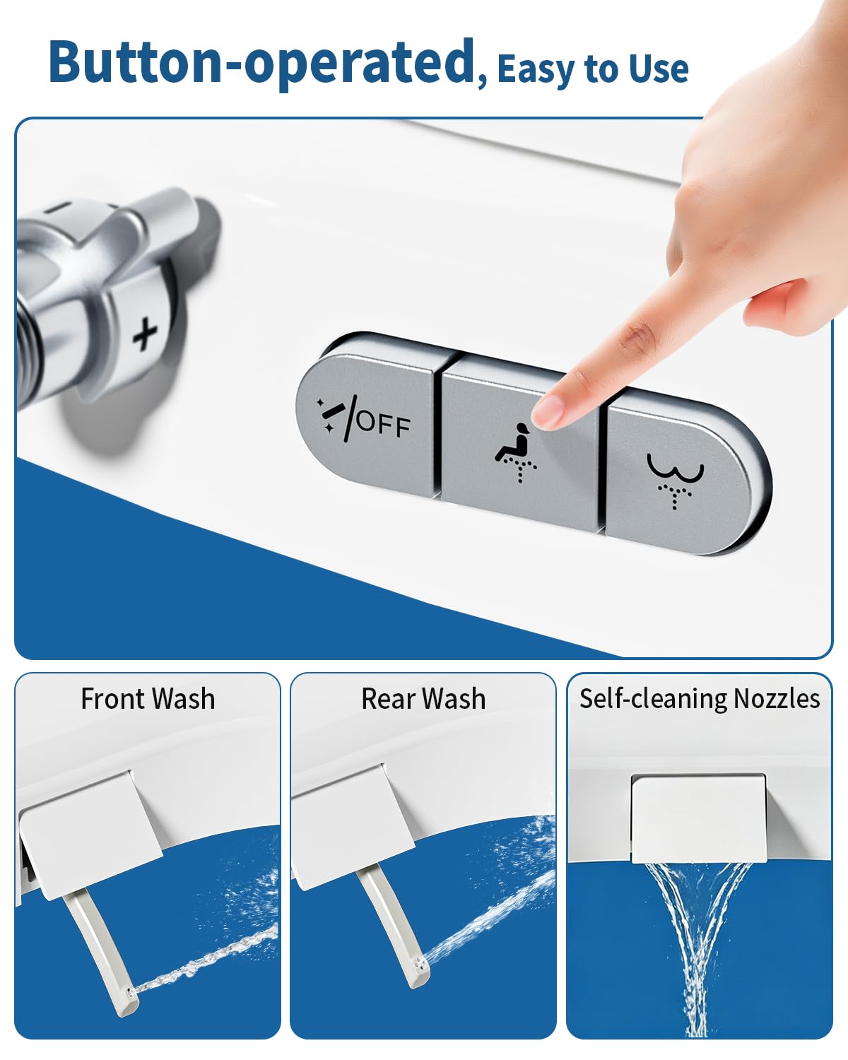Bidet Toilettensitzerhöhung mit Deckel 5 cm, Weiß Oval