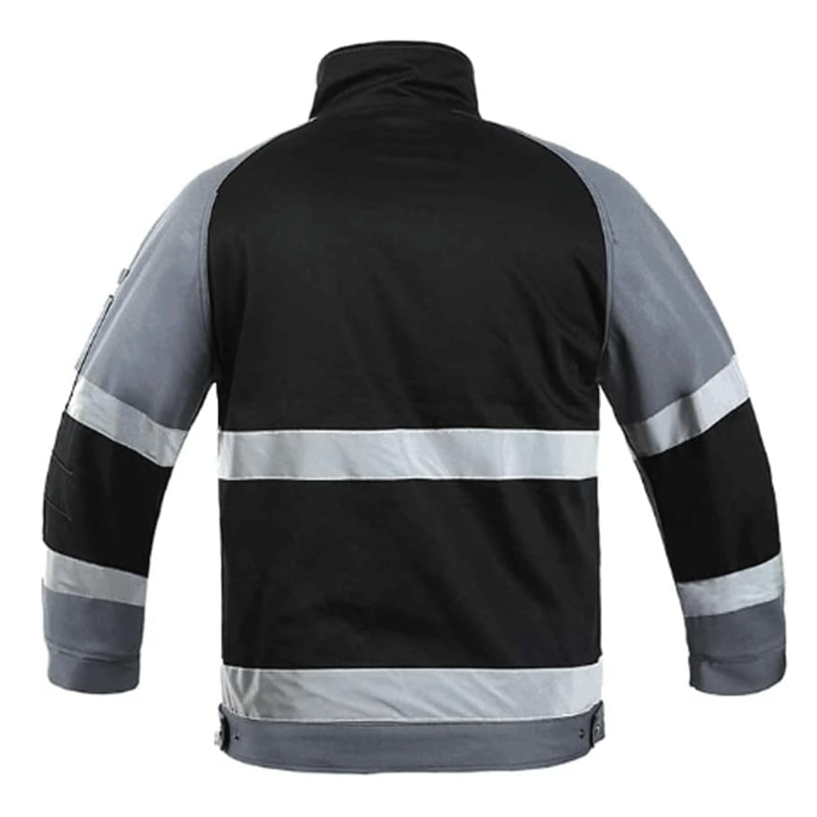Warnweste Modische reflektierende Jacke, 360° hohe Sichtbarkeit, Baumwolle, reflektierend, gestreift, reflektierende Weste, tragbar, atmungsaktiv, reflektierender Anzug Atmungsaktiv