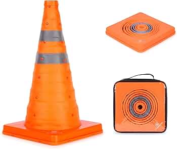 Amazon | GUARDLEAD 折りたたみカラーコーン 高さ450mm 伸縮式コーン