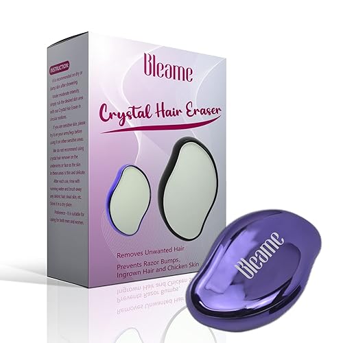 Bleame Removedor de cabello de cristal borrador de cabello de cristal piedra de depilación depilación de cristal rápida y fácil y herramienta de