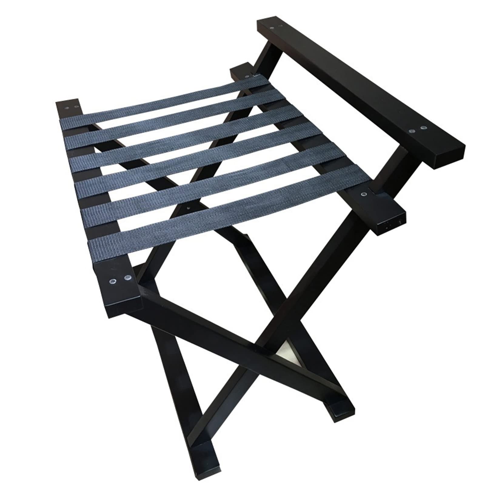 Portaequipajes para habitación, portaequipajes Plegable de Madera para Hotel con Estante, Soporte para Maleta para habitación de Invitados, Dormitorio, gabinete de Almacenamiento para organi