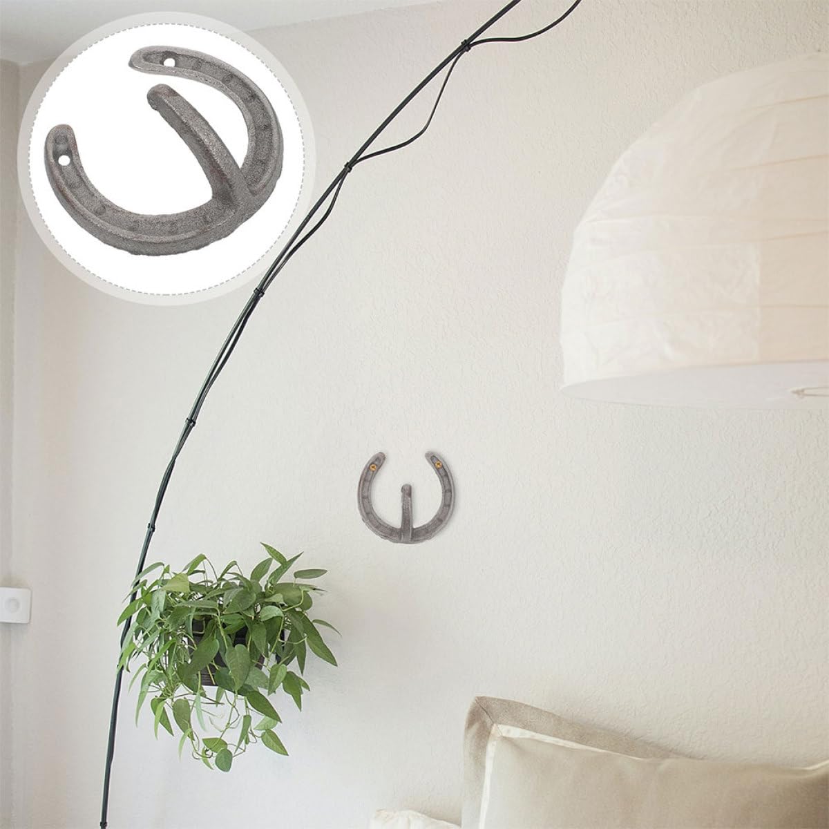 Homoyoyo 5 Stück Retro Hufeisen Wandhaken aus Eisen mit Glatter Oberfläche Praktischer Aufbewahrungshalter für Kleinteile und Eingangshaken zur Einfachen Installation