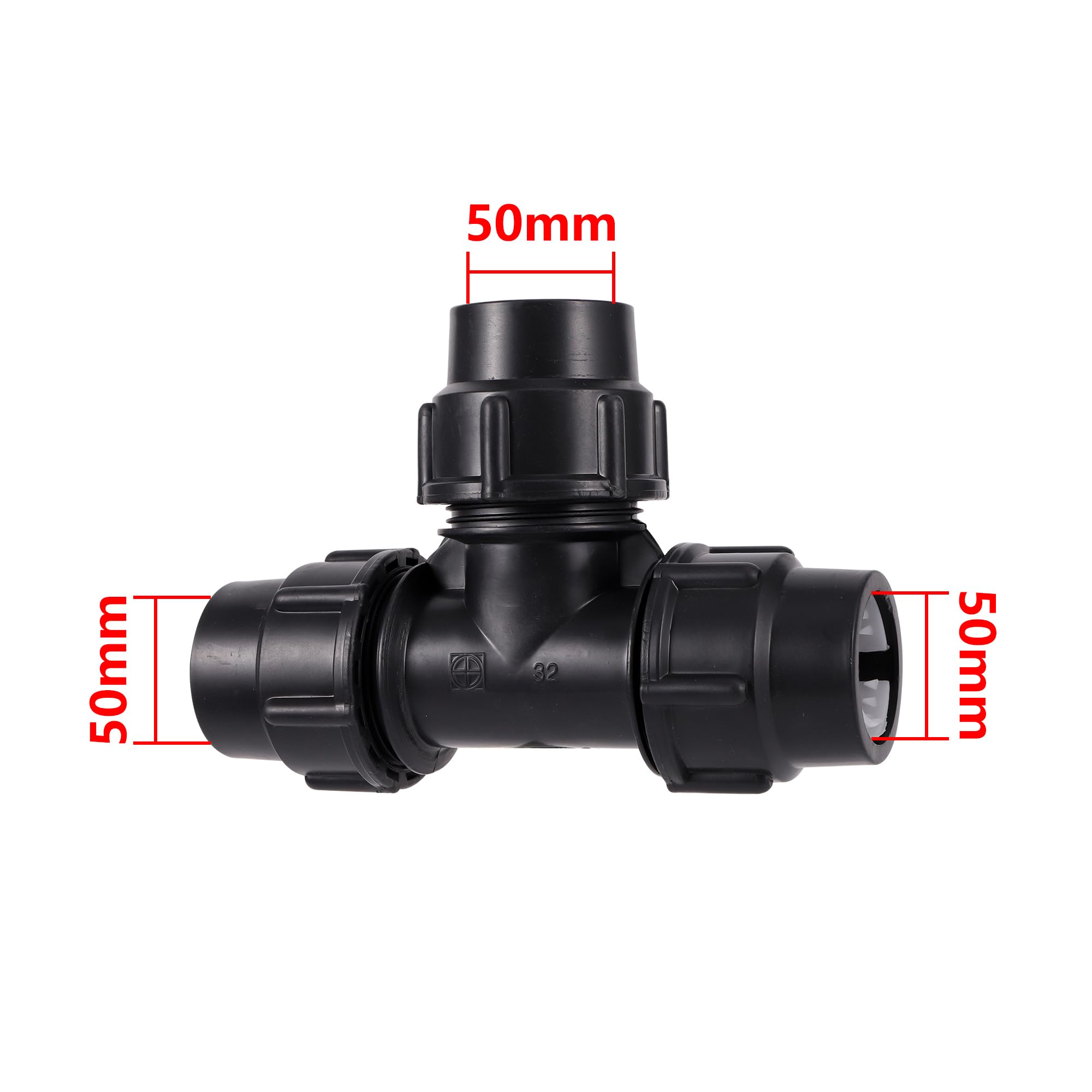 Złączki do rur irygacyjnych Adapter złącza węża, Złącze zaworu kulowego 50 mm kolankowe QuickJoint 3-drogowe 4-kierunkowe Rozdzielacz ogrodowyNawadnianieKonwersja