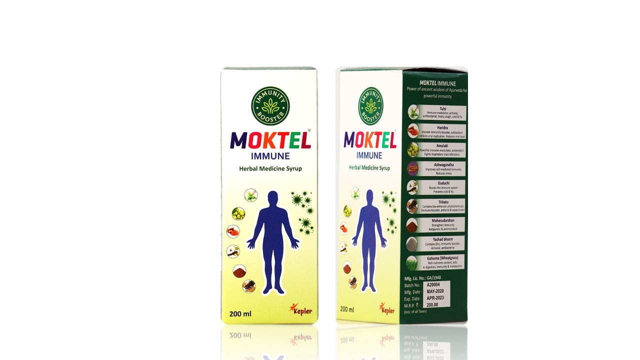 MOKTEL IMMUNE SYRUP - HERBAL IMMUNITY BOOSTING SYRUP (Pack of 2)