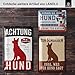 LANOLU Retro Blechschild Vorsicht kein Wachhund, Hunde Geschenke, lustiges Warnschild als Geschenk für Hundeliebhaber und Hundefreunde, Deko Schild Hund, 20x30cm