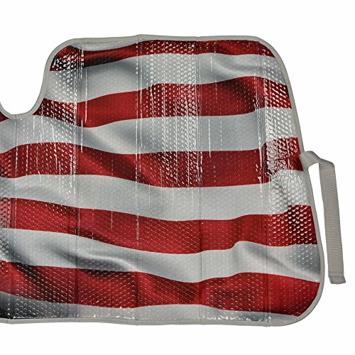 Bdk As-764 Usa Patriotic American Eagle Flag Front Windshield Sunshade, Accordion Style Folding Autoshade Sun Visor For Car Truck Suv, 58X28 Inch #TOP4