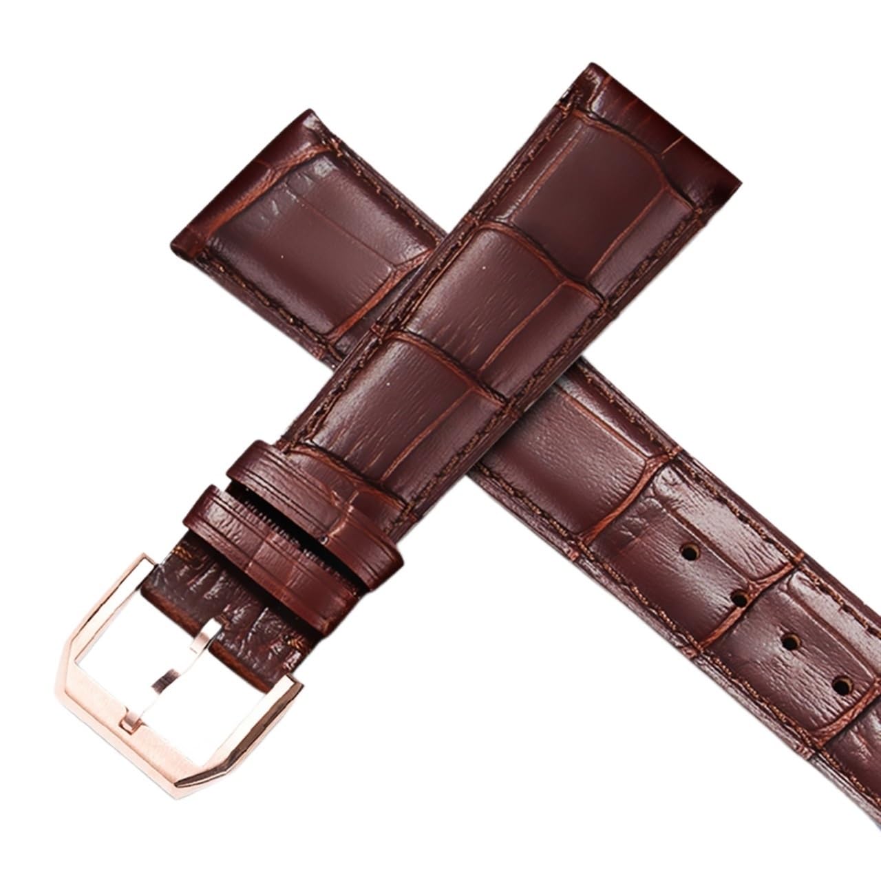 Bracelet de montre en cuir véritable 22mm agate compatible Portugieser - 8