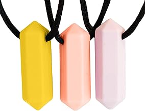 Tilcare Chew Chew Colgante - Lo mejor para niños o adultos a los que les gusta morder o tienen autismo - Colgante de silicona para masticar - Colgante masticable para niños y niñas