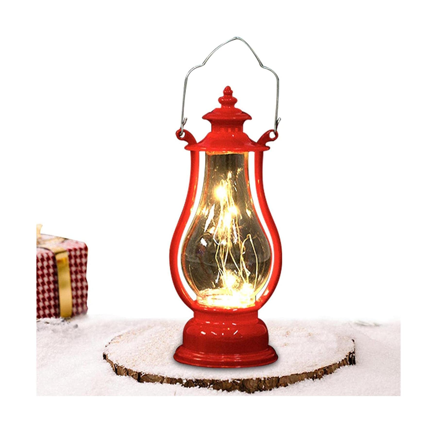 Kerosene Lamps, Lantern for Camping Garden Party Deck Yard and Home Decor Patio Decoration(Red)