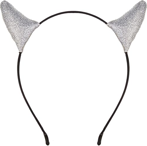 Miniatura 5 de Merroyal - Diadema con cuernos brillantes de diablo ideal como accesorio de disfraces y cosplays