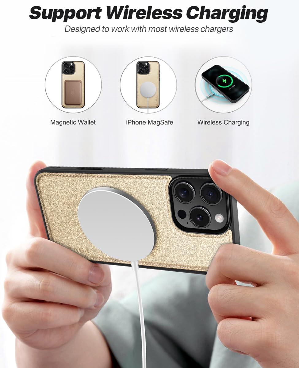 OCASE for iPhone 16 Pro Max Case, Detachable 2 in 1 PU Leather Wallet Case with RFID Blocking, Wireless Charging - Image 4