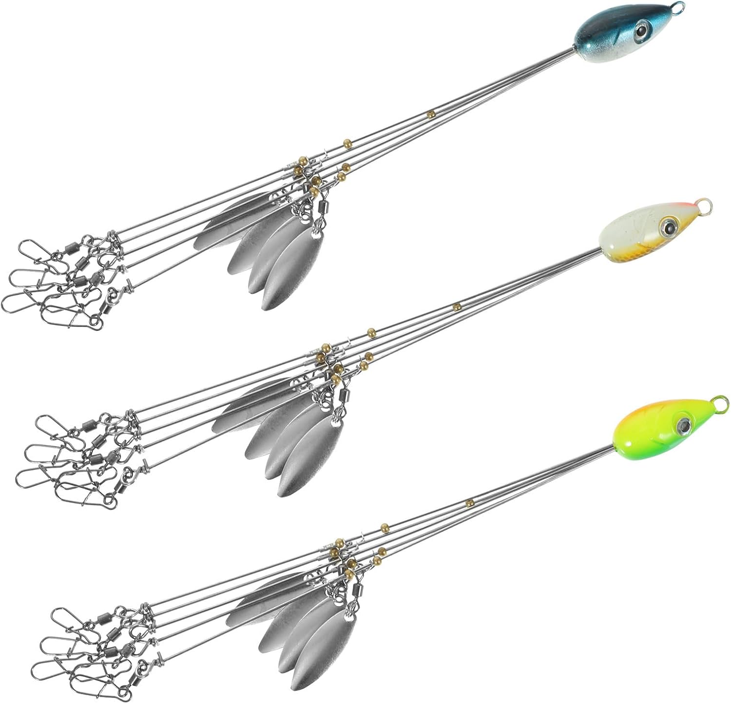 3pcs Lifelike Soft Fishing Lures with Steel Wire Fish Hooks for Freshwater and Saltwater Fishing Practical and Stable Bait Rig Set in Lakes and Rivers