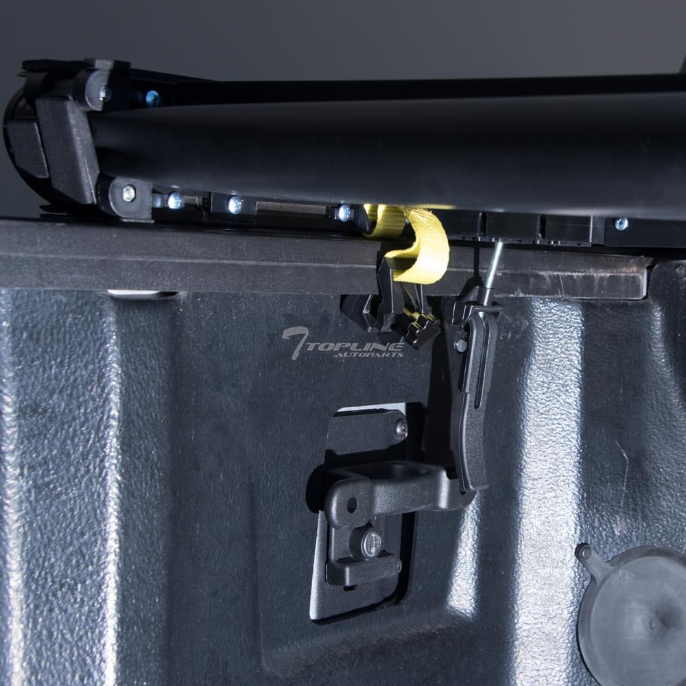 Soft Tri-Fold Truck Bed Tonneau Cover + LED Bed Lighting Kit - Compatible with 2016-2024 Nissan Titan/Titan XD 6.5 Ft (78") Bed Models, Heavy Duty Vinyl