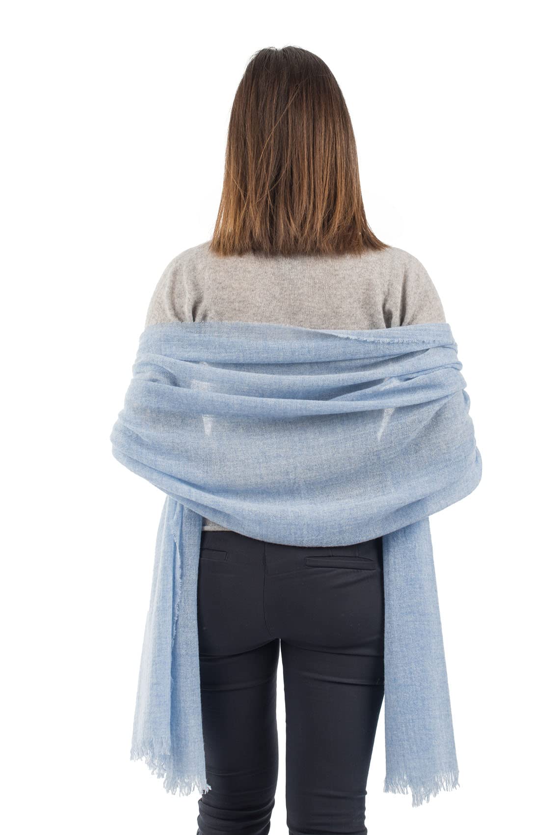 DALLE PIANE CASHMERE Pashmina Femme 100% Cachemire | Pashmina légère pour le printemps et le voyage, 70x200cm, châle polyvalent toute l'année, un cadeau raffiné Made in Italy