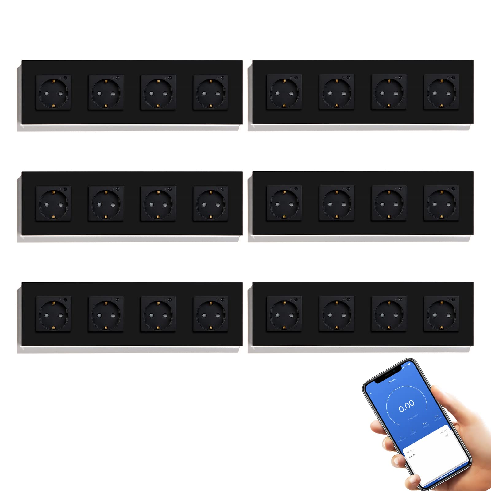 BSEED Enchufe Inteligente con 20W USB y Tipo C,Mate Enchufe Pared Wifi con Medidor Consumo,Control Remoto por APP & Voz,Requiere Cable Neutro,1 Enchufe,Blanco 86mm — view 96