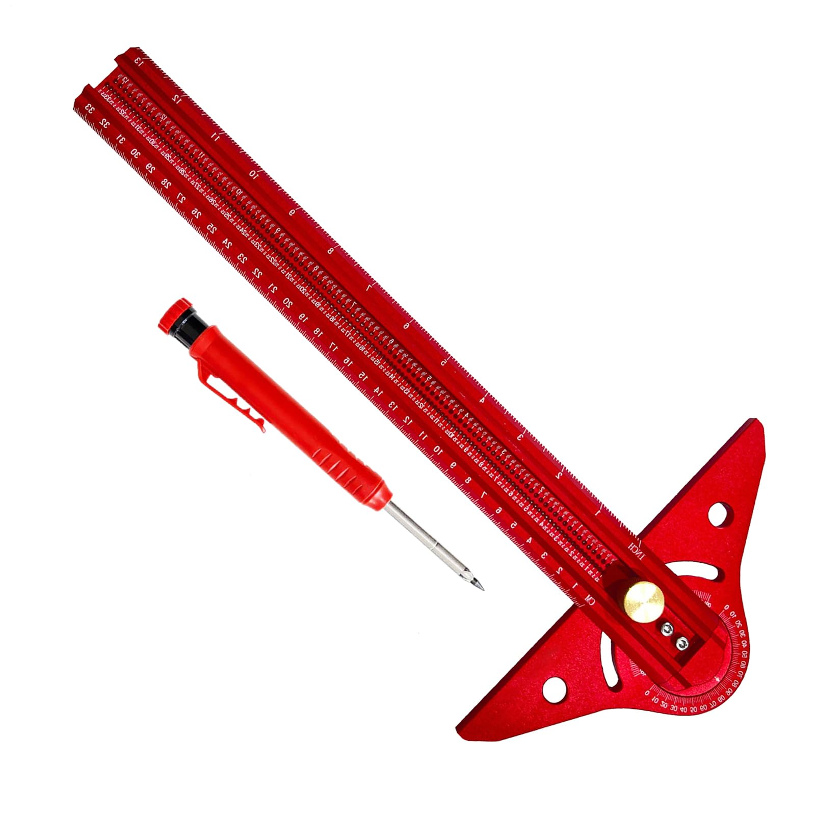 Strumenti per Lavorazione del Legno di Misura di Precisione Leggera e | Strumento Per Marcatura Del Legno per Layout Ingegneristico, , Marcatura e Costruzione Edile