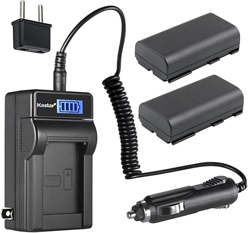 Kastar BP-911 BP-915 - Batería y cargador LCD de CA compatible con Canon BP-970 BP-970G BP-975, BP-945 BP-950 BP-950G BP-955, BP-930 BP-935, BP-925,