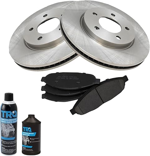 Miniatura 2 de TRQ Kit de pastillas de freno de disco delantero y rotor con productos químicos compatibles con Pacifica 04-08